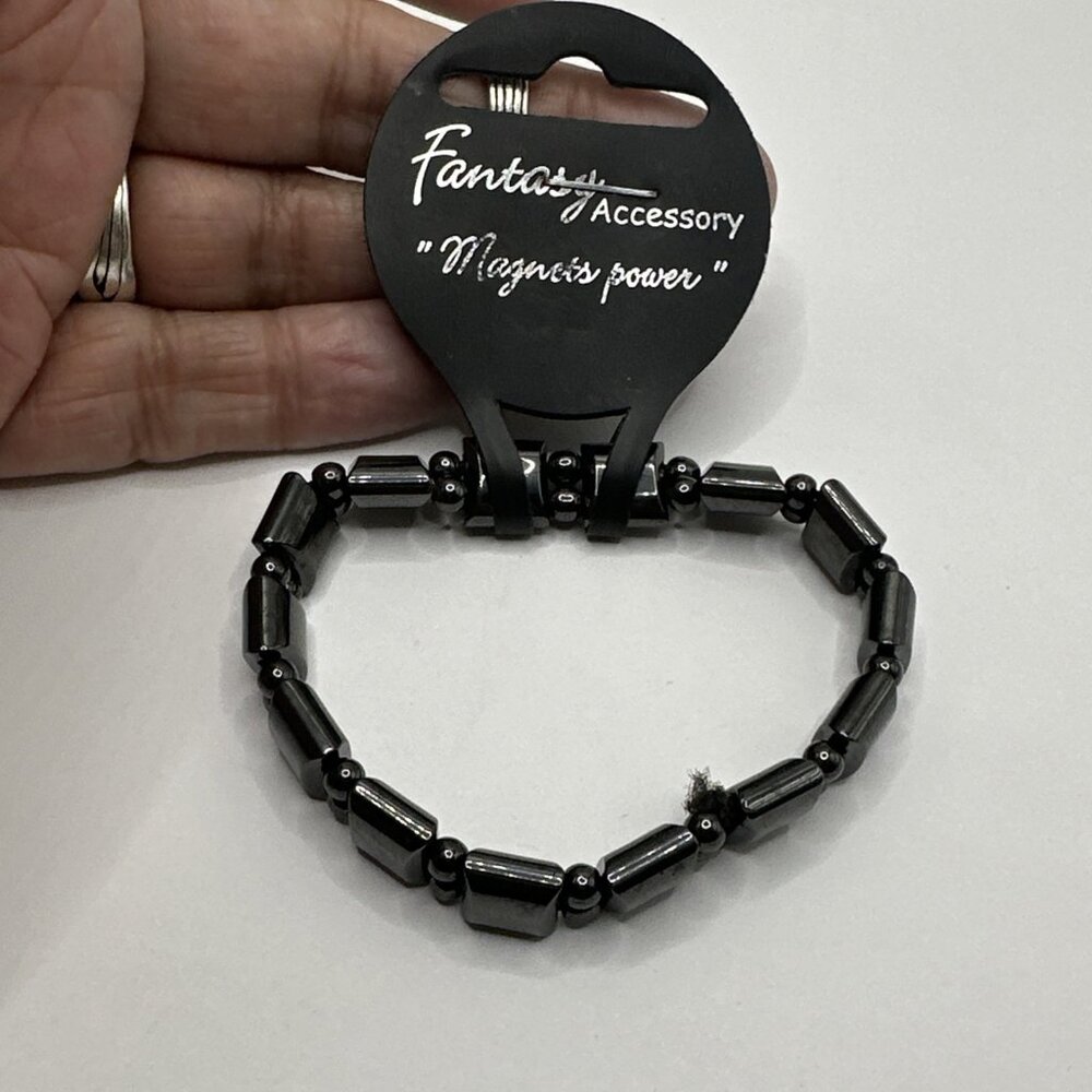 Fantasy Accessory Magnets Power Stretch Hematite Bracelet